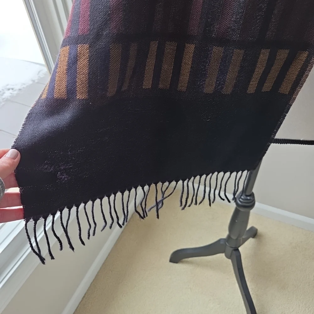 Men's  Merino Wool Fringe Scarf All‎ Over Pattern